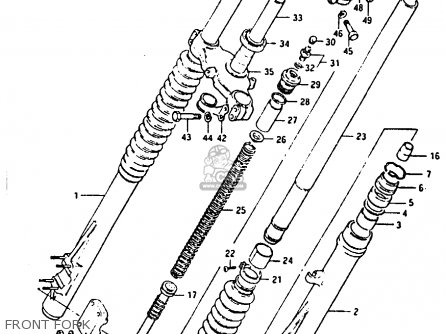 FRONT FORK - RM125 1983 (D)