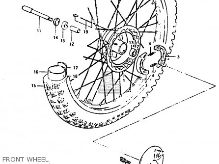 FRONT WHEEL - RM125 1983 (D)