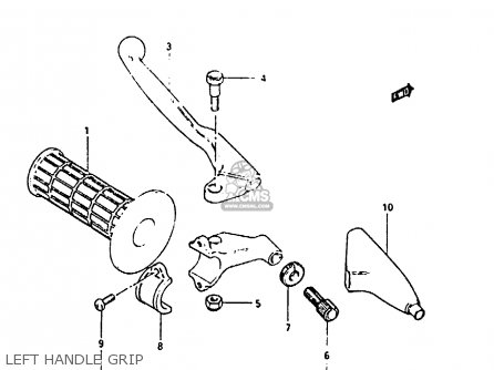 LEFT HANDLE GRIP - RM125 1983 (D)
