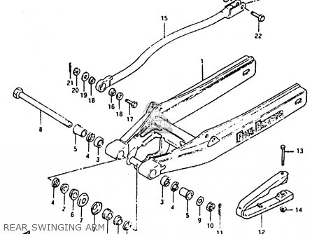 REAR SWINGING ARM - RM125 1983 (D)