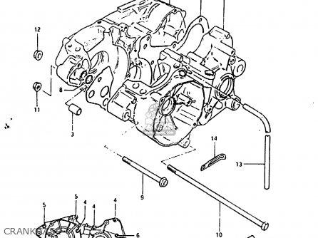 CRANKCASE - RM125 1983 (D)