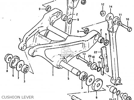 CUSHION LEVER - RM125 1983 (D)