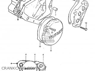 CRANKCASE COVER - RM125 1983 (D)