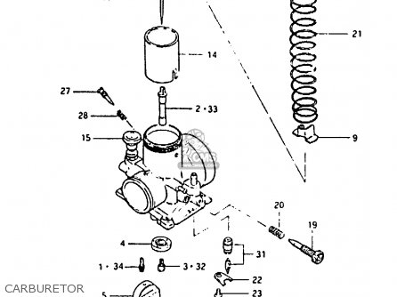 CARBURETOR - RM125 1983 (D)