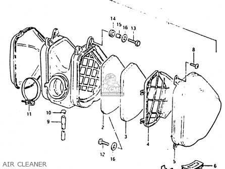 AIR CLEANER - RM125 1983 (D)