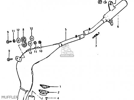 MUFFLER - RM125 1983 (D)