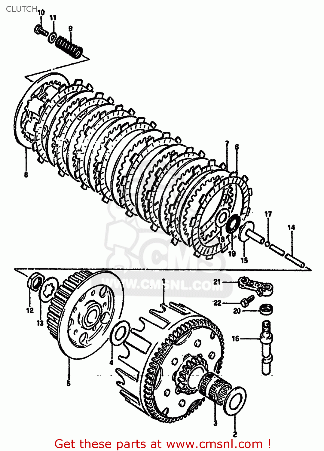CLUTCH RM125 1984 (E) GENERAL FRANCE (E01 E04)