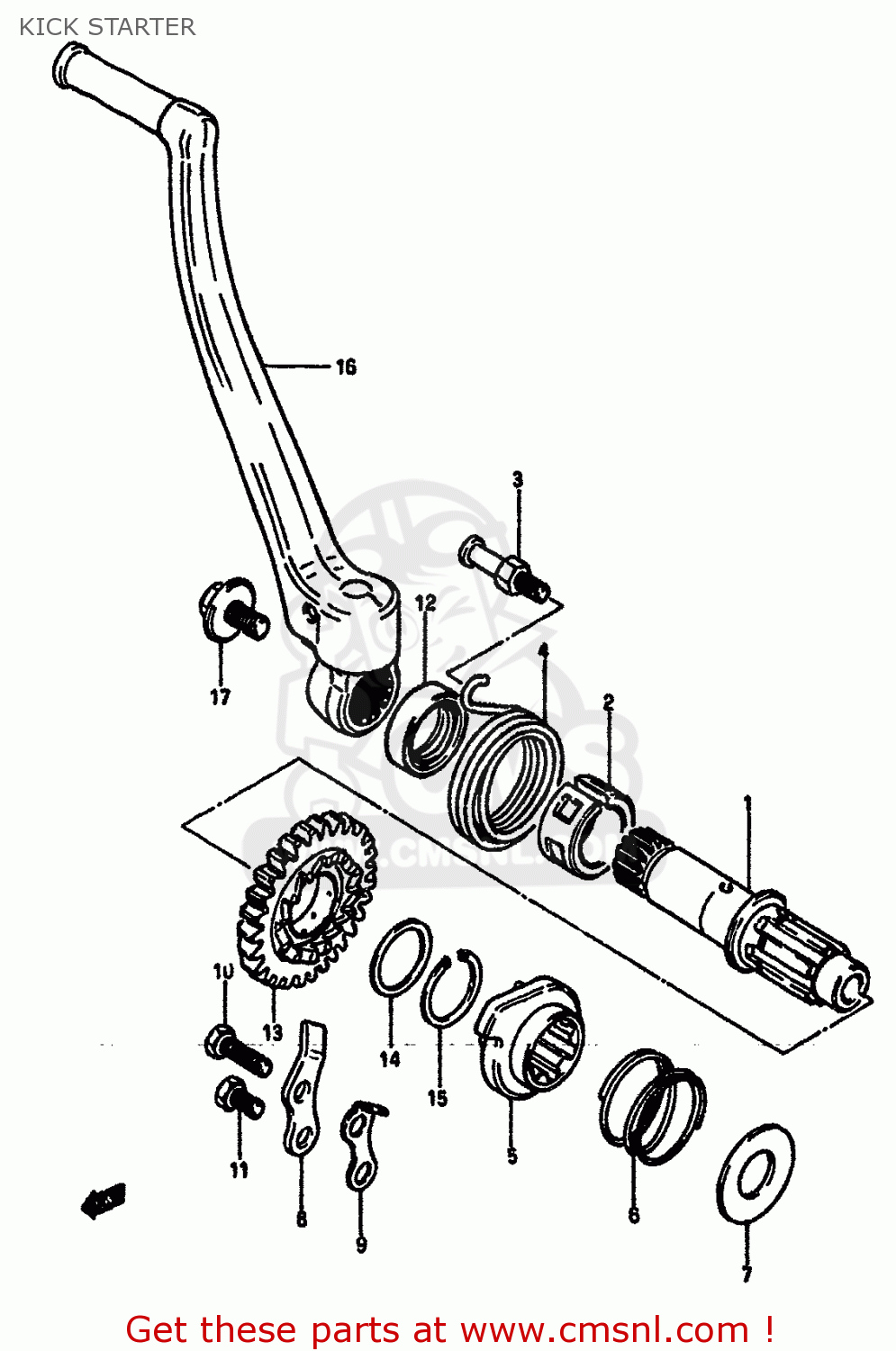 KICK STARTER RM125 1984 (E) GENERAL FRANCE (E01 E04)