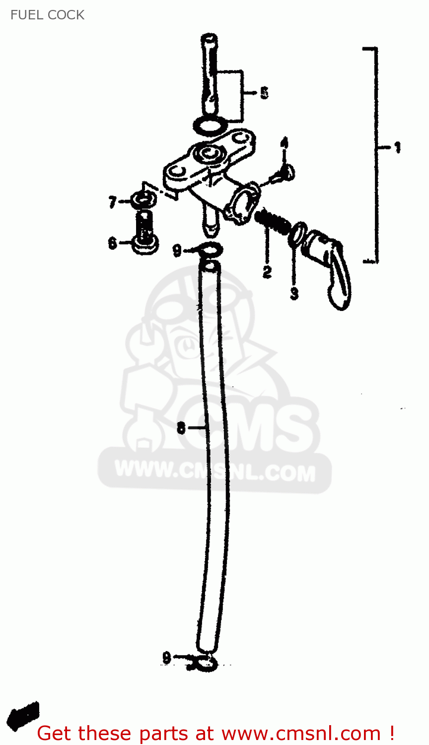 FUEL COCK RM125 1984 (E) GENERAL FRANCE (E01 E04)