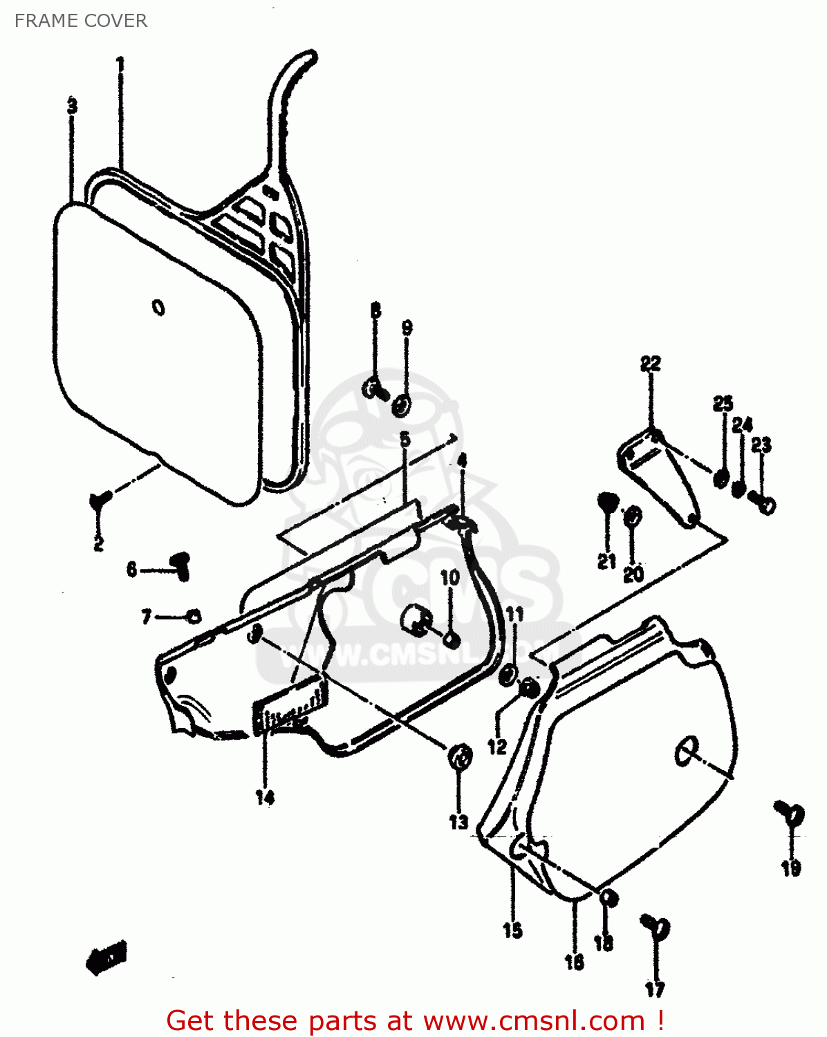 FRAME COVER RM125 1984 (E) GENERAL FRANCE (E01 E04)