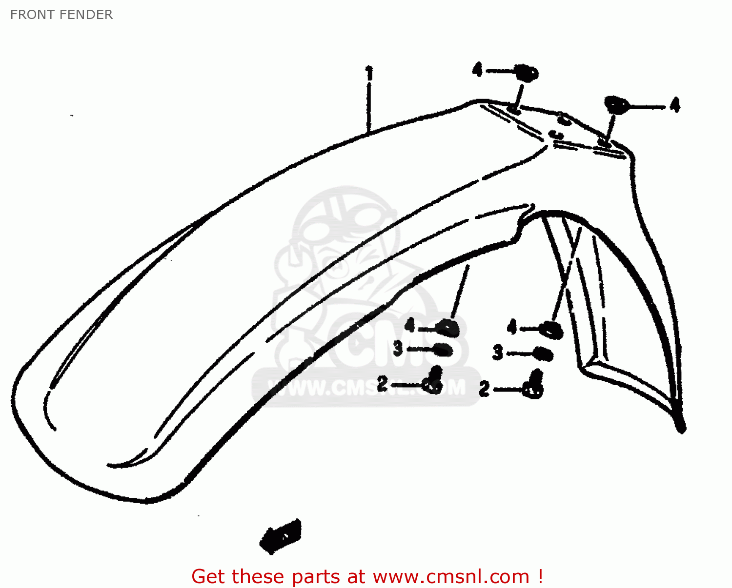 FRONT FENDER RM125 1984 (E) GENERAL FRANCE (E01 E04)