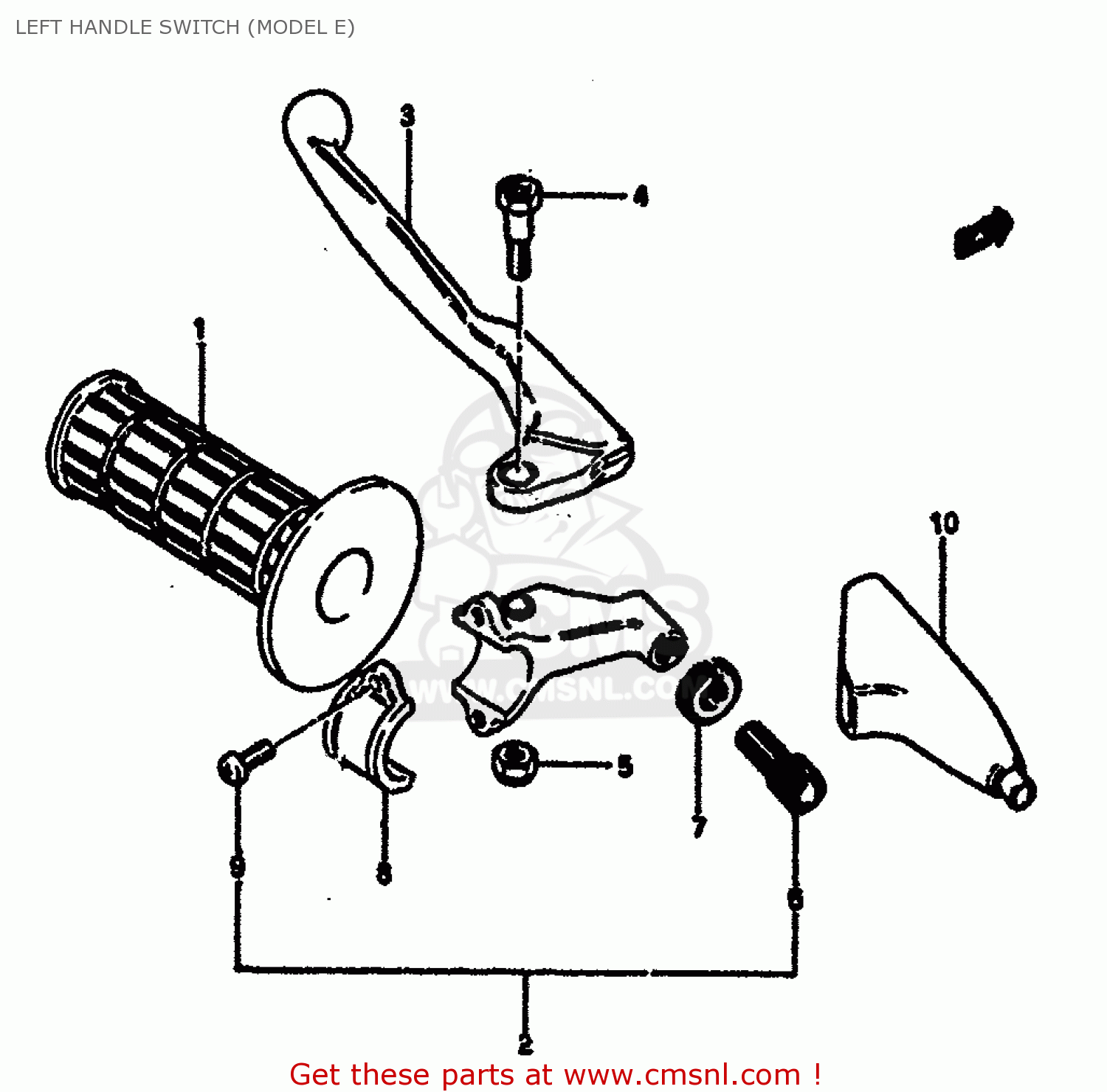 LEFT HANDLE SWITCH (MODEL E) RM125 1984 (E) GENERAL FRANCE (E01 E04)