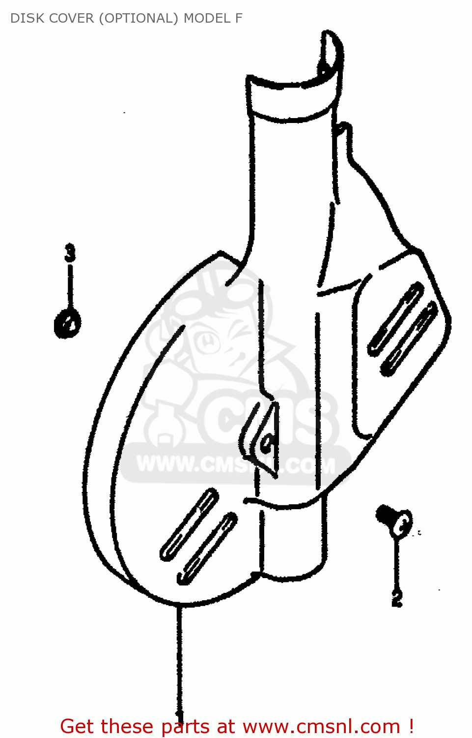 DISK COVER (OPTIONAL) MODEL F RM125 1984 (E) GENERAL FRANCE (E01 E04)