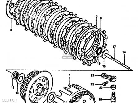 CLUTCH - RM125 1984 (E) GENERAL FRANCE (E01 E04)