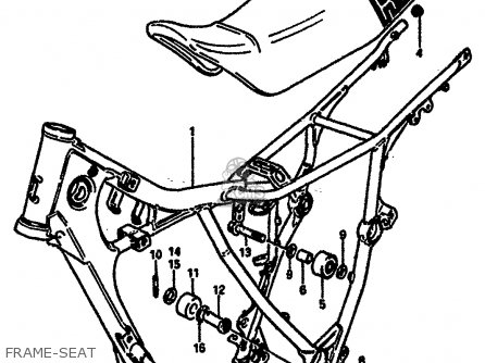 FRAME-SEAT - RM125 1984 (E) GENERAL FRANCE (E01 E04)