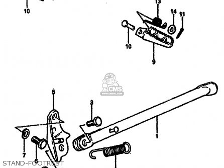 STAND-FOOTREST - RM125 1984 (E) GENERAL FRANCE (E01 E04)