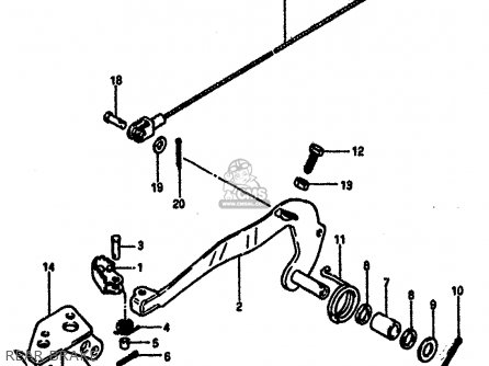 REAR BRAKE - RM125 1984 (E) GENERAL FRANCE (E01 E04)
