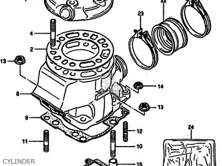 CYLINDER - RM125 1984 (E) GENERAL FRANCE (E01 E04)