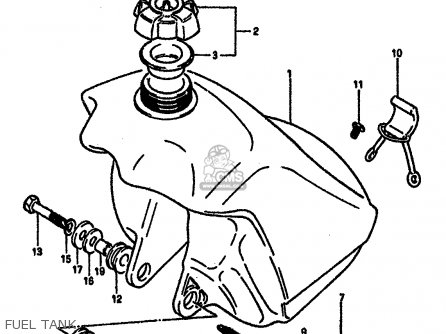 FUEL TANK - RM125 1984 (E) GENERAL FRANCE (E01 E04)