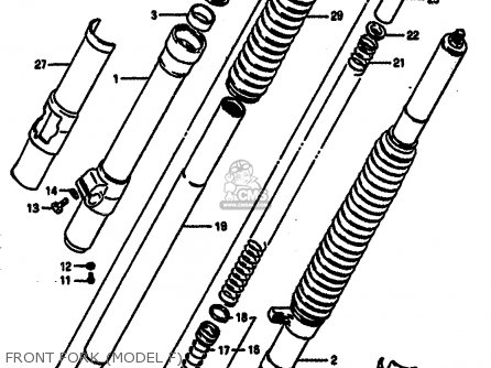 FRONT FORK (MODEL F) - RM125 1984 (E) GENERAL FRANCE (E01 E04)