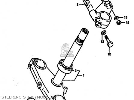 STEERING STEM (MODEL F) - RM125 1984 (E) GENERAL FRANCE (E01 E04)