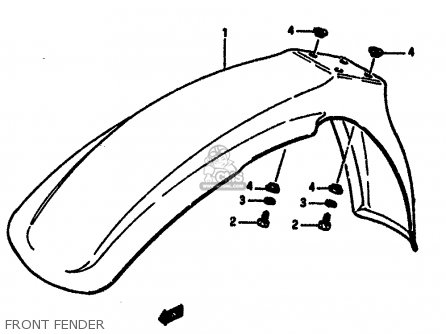 FRONT FENDER - RM125 1984 (E) GENERAL FRANCE (E01 E04)