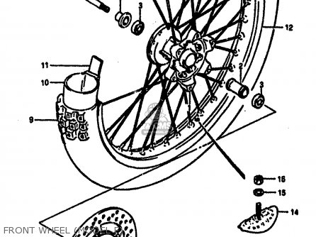 FRONT WHEEL (MODEL F) - RM125 1984 (E) GENERAL FRANCE (E01 E04)