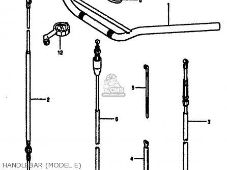 HANDLEBAR (MODEL E) - RM125 1984 (E) GENERAL FRANCE (E01 E04)