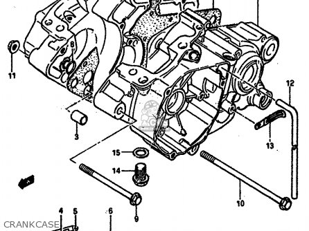 CRANKCASE - RM125 1984 (E) GENERAL FRANCE (E01 E04)