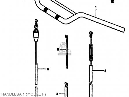 HANDLEBAR (MODEL F) - RM125 1984 (E) GENERAL FRANCE (E01 E04)