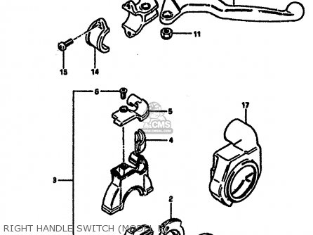 RIGHT HANDLE SWITCH (MODEL E) - RM125 1984 (E) GENERAL FRANCE (E01 E04)