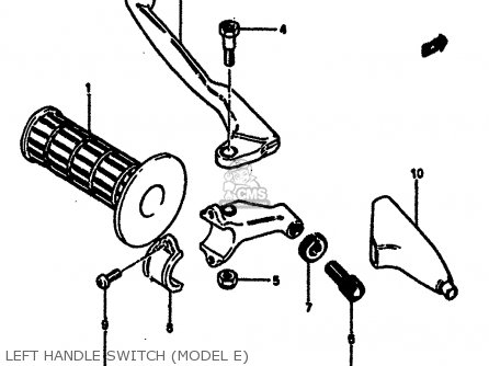 LEFT HANDLE SWITCH (MODEL E) - RM125 1984 (E) GENERAL FRANCE (E01 E04)