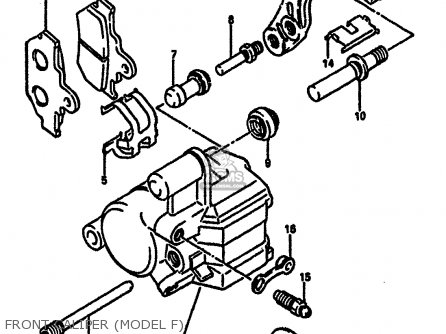 FRONT CALIPER (MODEL F) - RM125 1984 (E) GENERAL FRANCE (E01 E04)