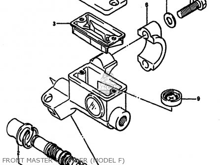 FRONT MASTER CYLINDER (MODEL F) - RM125 1984 (E) GENERAL FRANCE (E01 E04)