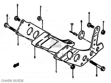 CHAIN GUIDE - RM125 1984 (E) GENERAL FRANCE (E01 E04)