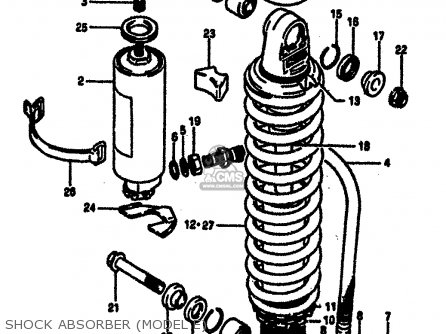 SHOCK ABSORBER (MODEL E) - RM125 1984 (E) GENERAL FRANCE (E01 E04)