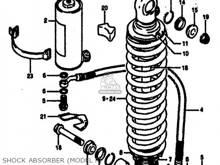 SHOCK ABSORBER (MODEL F) - RM125 1984 (E) GENERAL FRANCE (E01 E04)