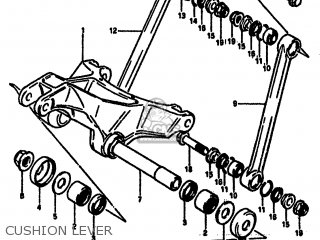 CUSHION LEVER - RM125 1984 (E) GENERAL FRANCE (E01 E04)