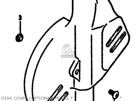 DISK COVER (OPTIONAL) MODEL F - RM125 1984 (E) GENERAL FRANCE (E01 E04)