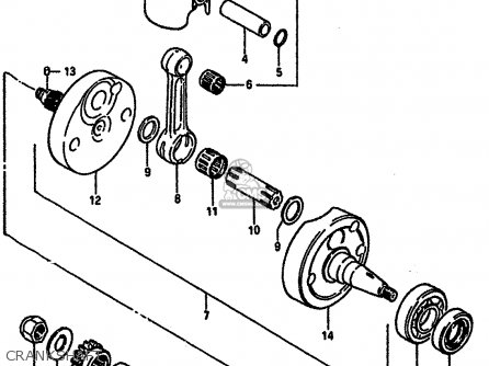 CRANKSHAFT - RM125 1984 (E) GENERAL FRANCE (E01 E04)