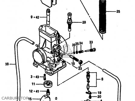 CARBURETOR - RM125 1984 (E) GENERAL FRANCE (E01 E04)