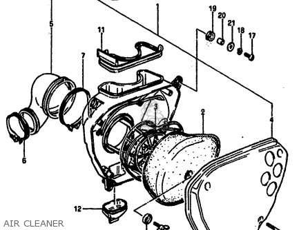 AIR CLEANER - RM125 1984 (E) GENERAL FRANCE (E01 E04)