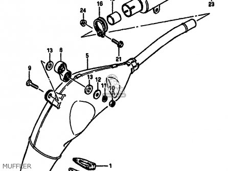 MUFFLER - RM125 1984 (E) GENERAL FRANCE (E01 E04)