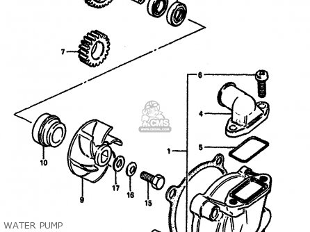 WATER PUMP - RM125 1984 (E) GENERAL FRANCE (E01 E04)