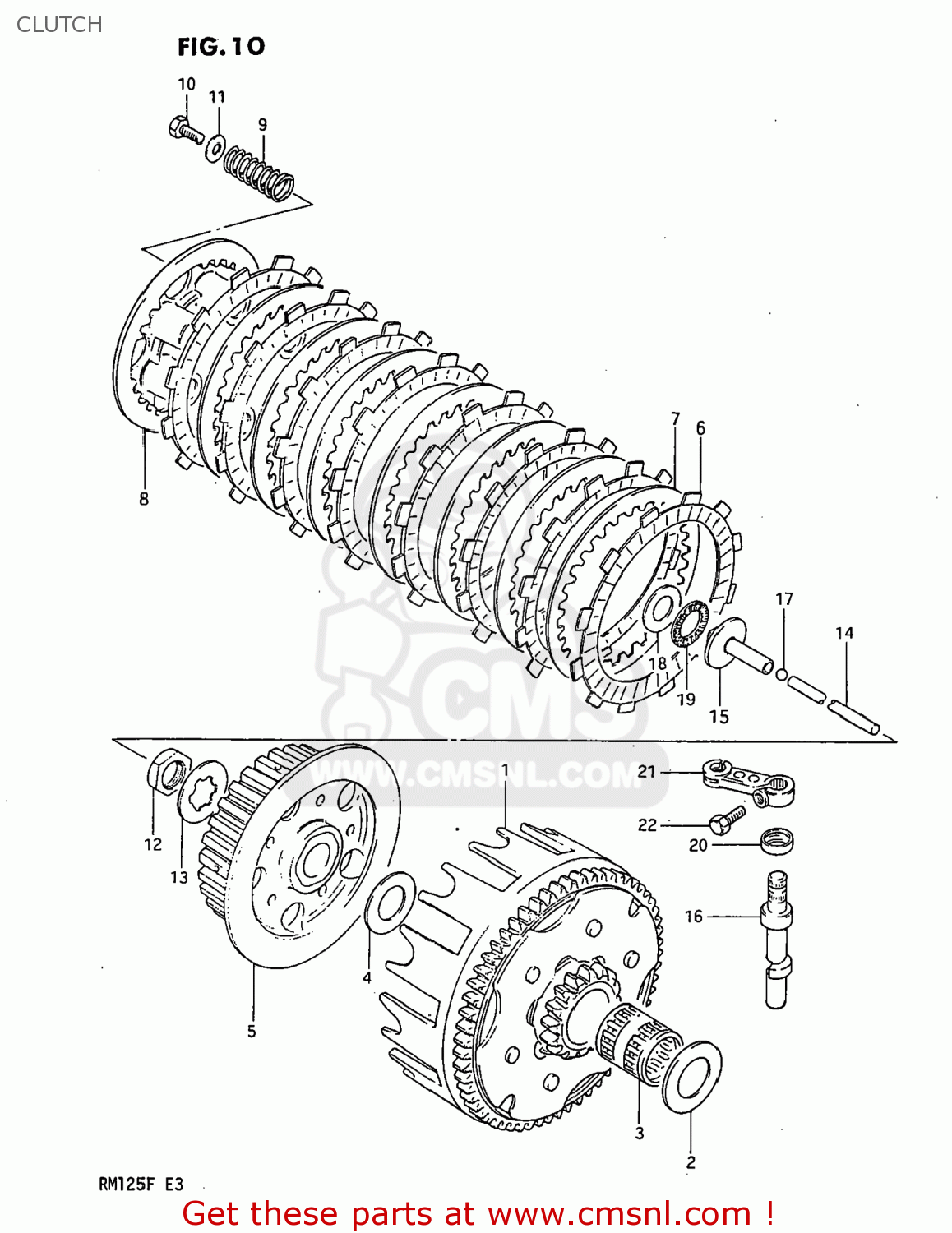 CLUTCH RM125 1984 (E) USA (E03)