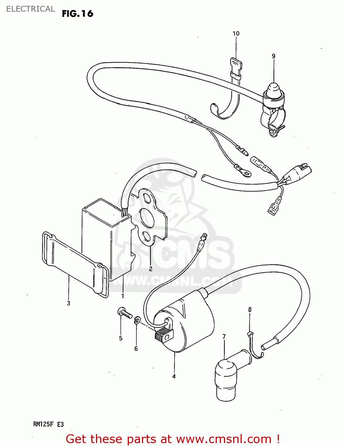 ELECTRICAL RM125 1984 (E) USA (E03)
