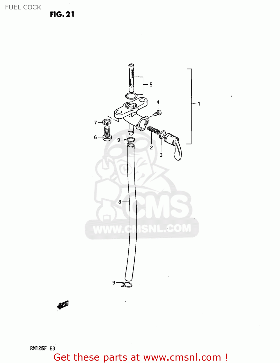FUEL COCK RM125 1984 (E) USA (E03)