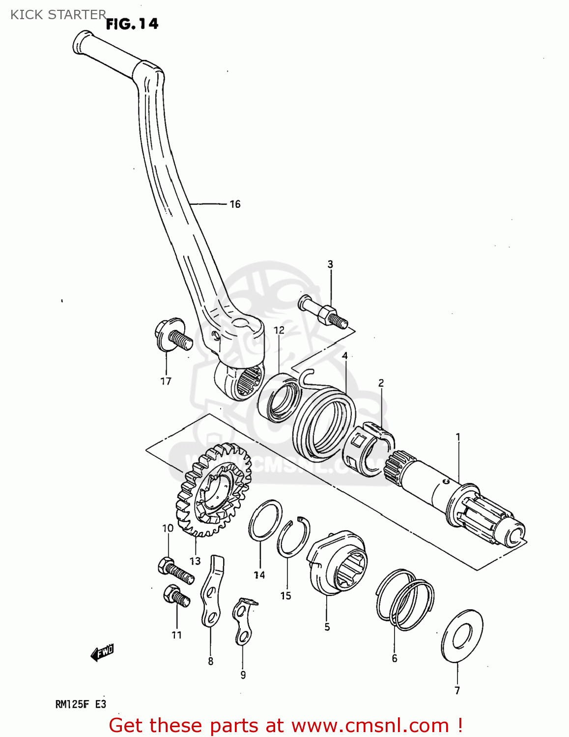 KICK STARTER RM125 1984 (E) USA (E03)