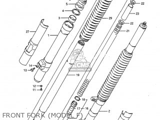 FRONT FORK (MODEL F) - RM125 1984 (E) USA (E03)