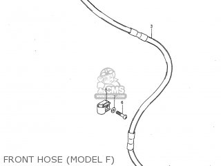 FRONT HOSE (MODEL F) - RM125 1984 (E) USA (E03)